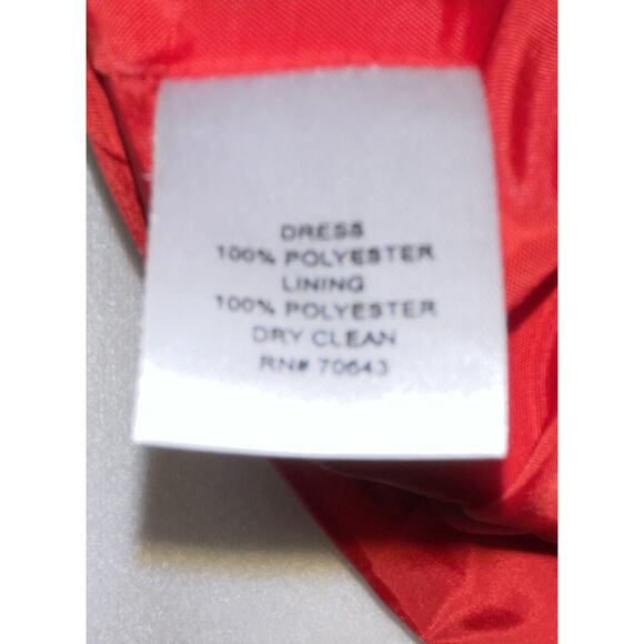 JESSICA HOWARD RED SLEEVELESS RUFFLE TRIM‎ NECKLINE DRESS Size 6 NWT - Picture 11 of 12